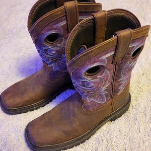 Rocky Purple & Brown Cowboy Boots